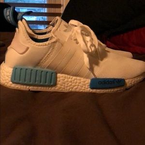 White and blue NMD adidas